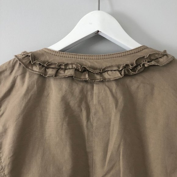 LOFT Tan Ruffle Trim Jacket - Picture 8 of 10